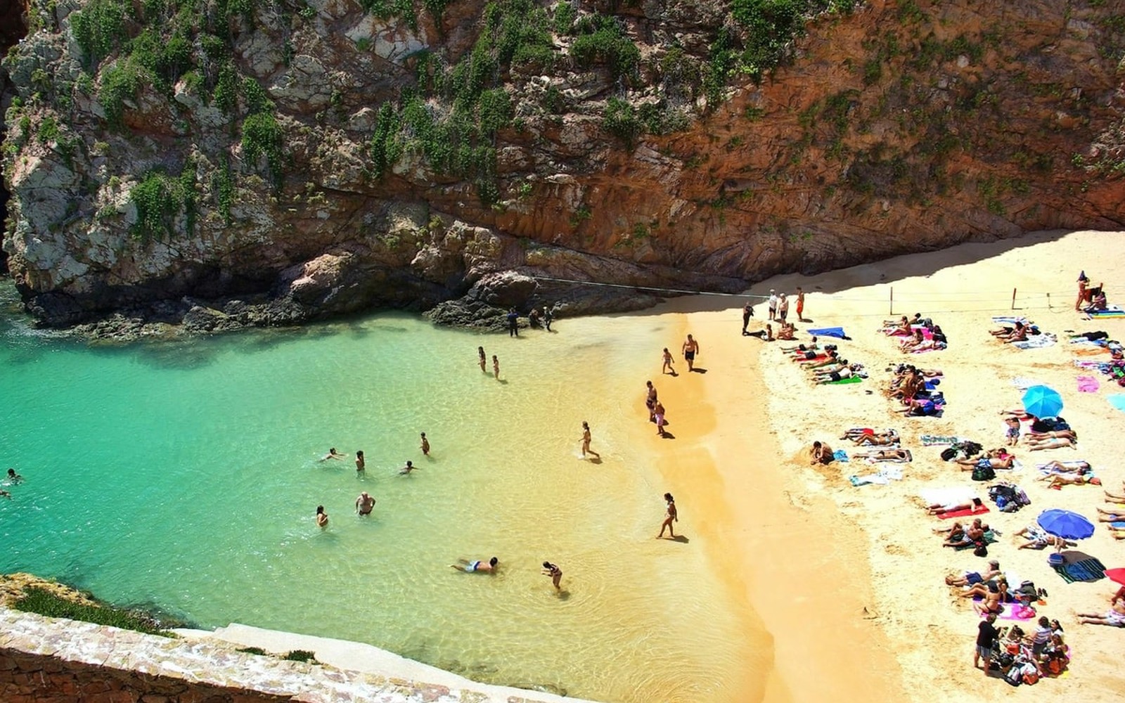 Small beach and clear water on Berlenga Grande