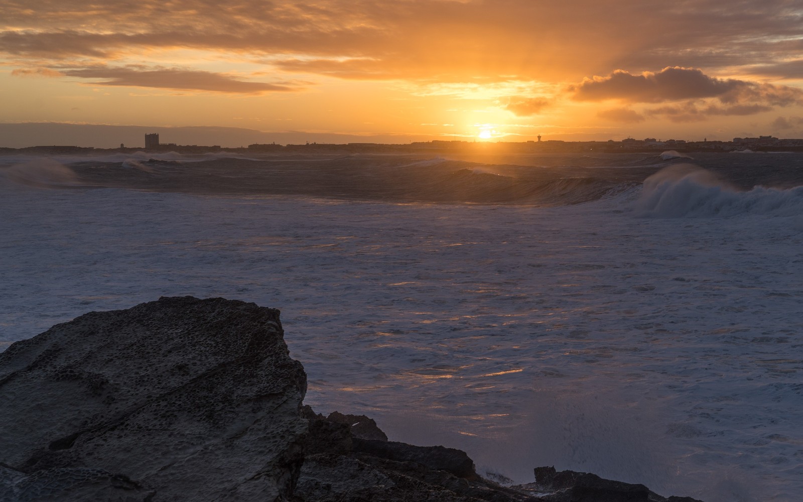 Sunset over Peniche seen from Baleal