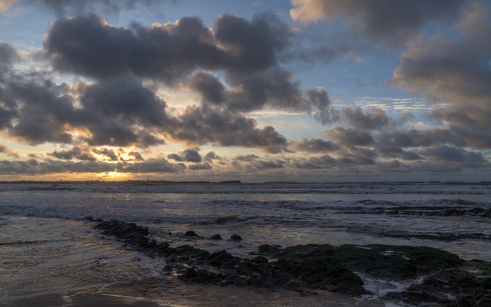 Sunset over Baleal beach and the Atlantic Ocean