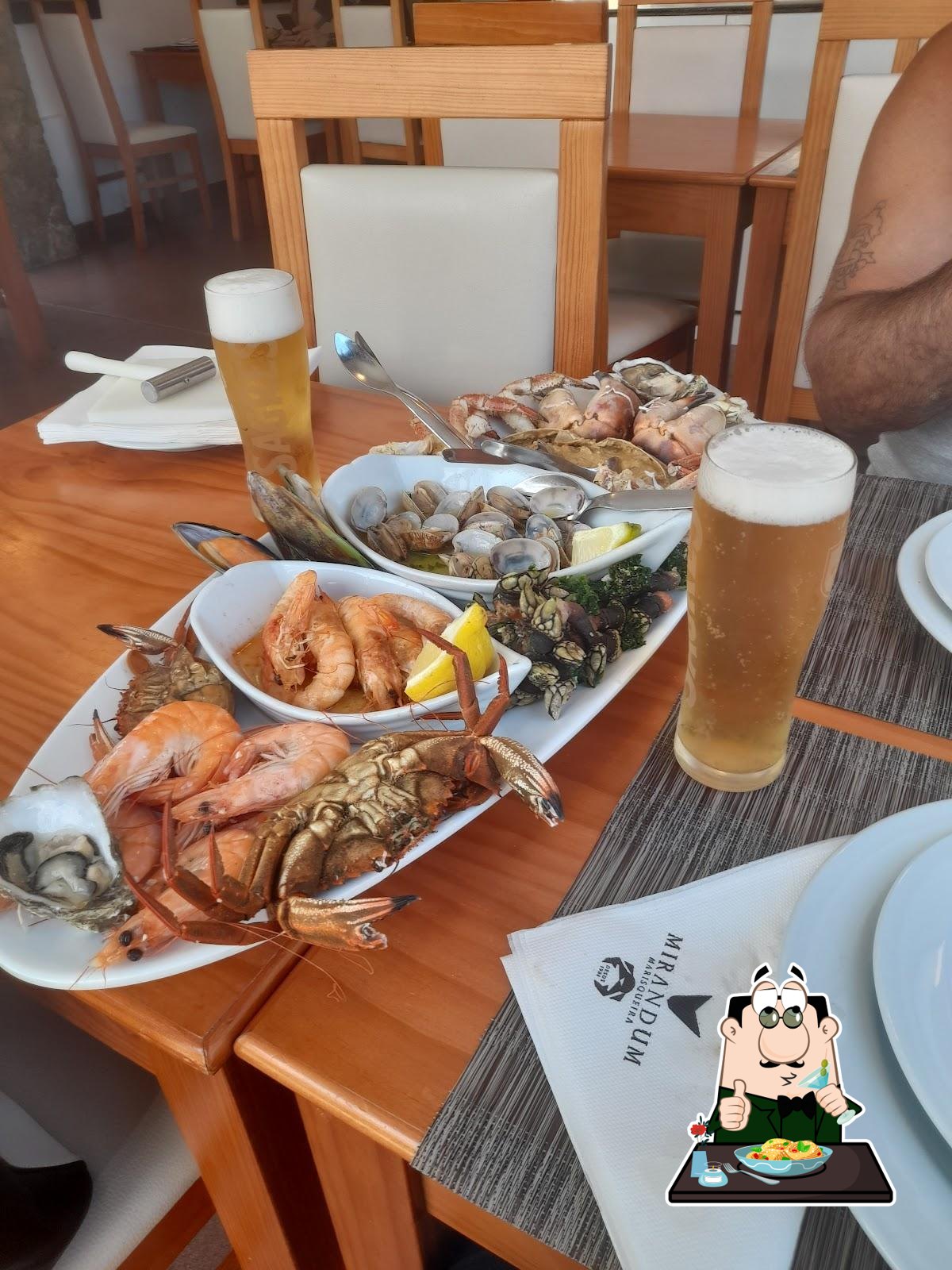 Seafood platter served at Marisqueira Mirandum in Peniche