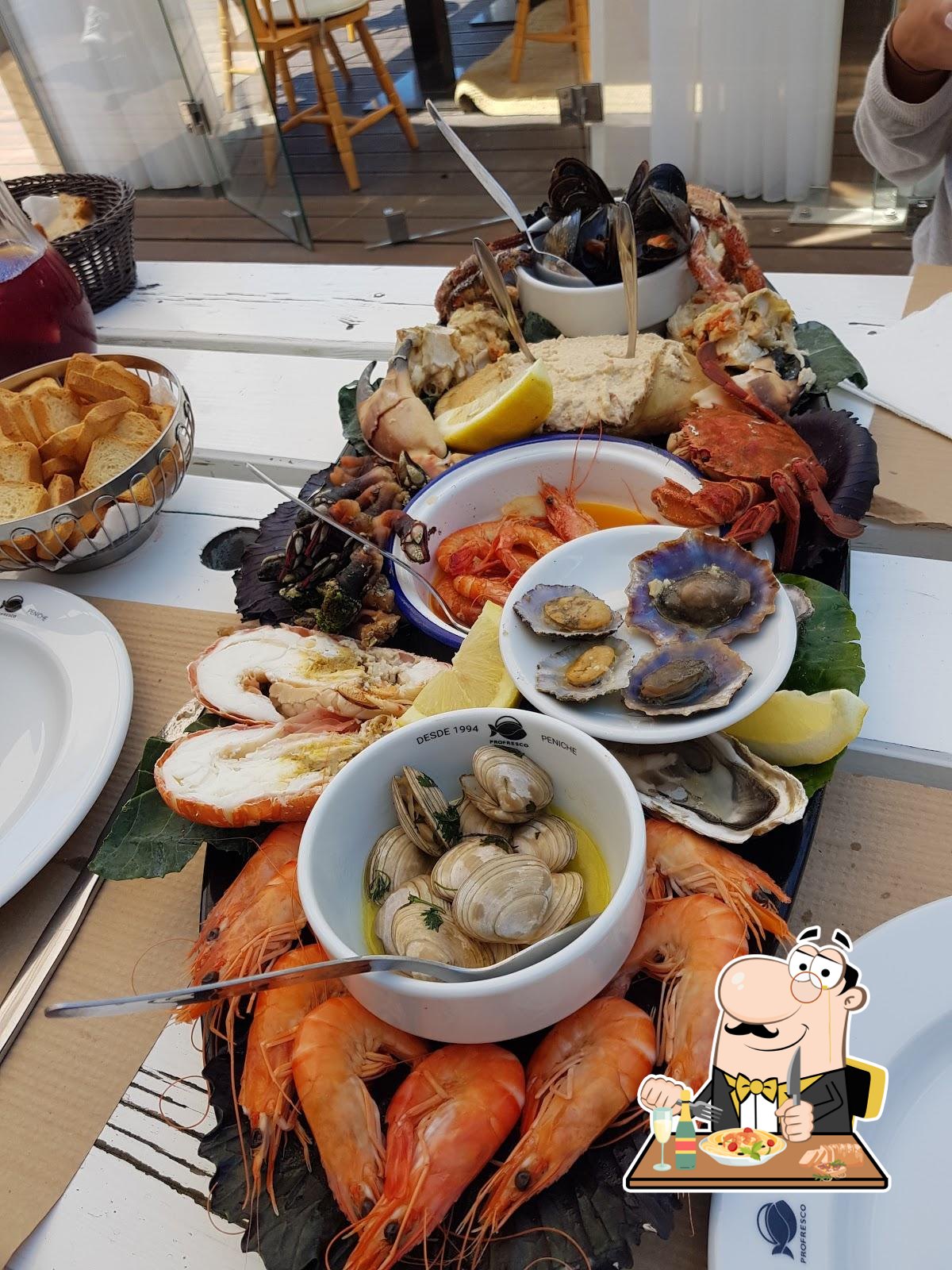Seafood platter served at Profresco in Peniche